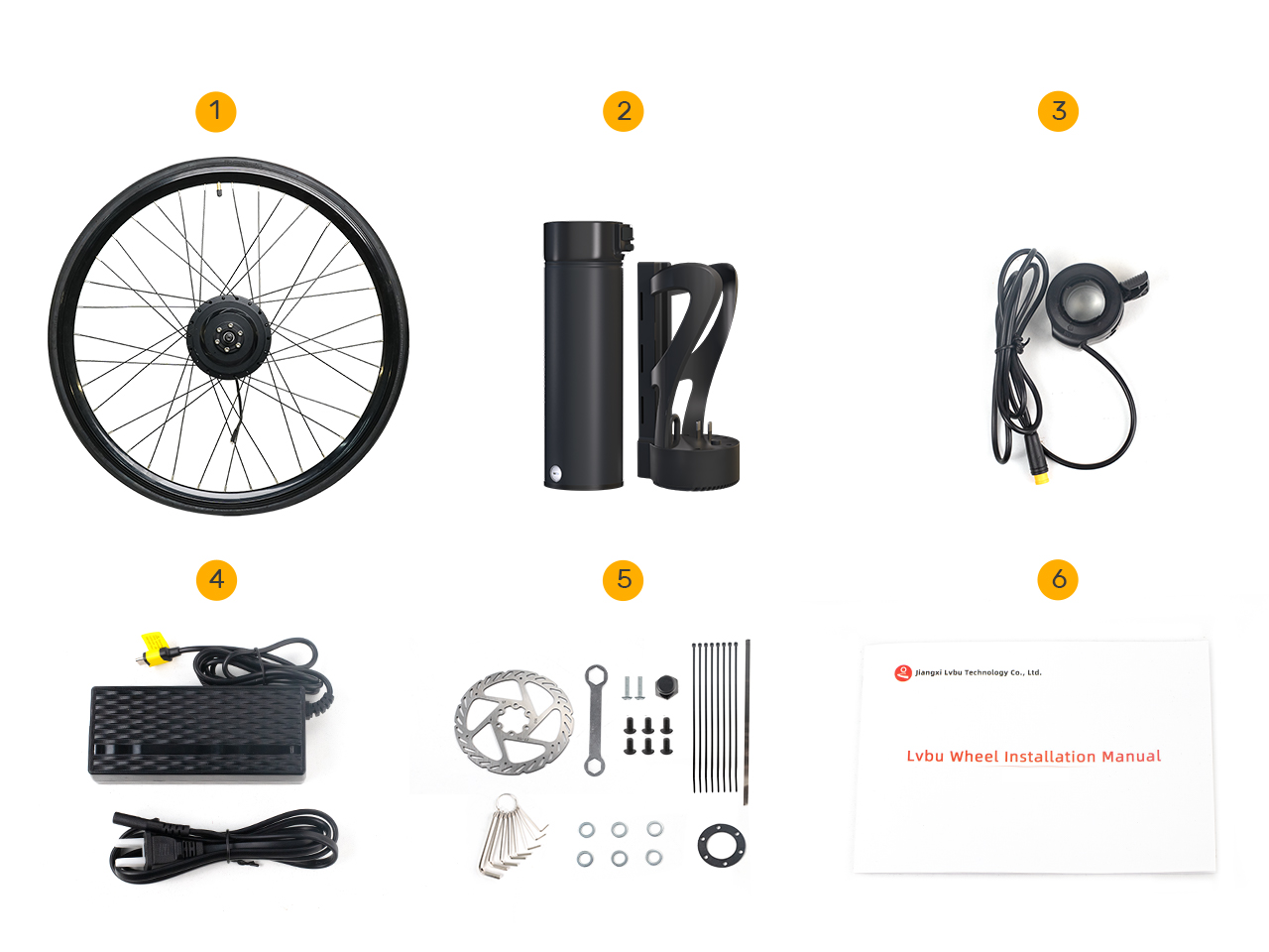 Lvbu KN20S Front Wheel Electric Bike Conversion Kit Extend Your