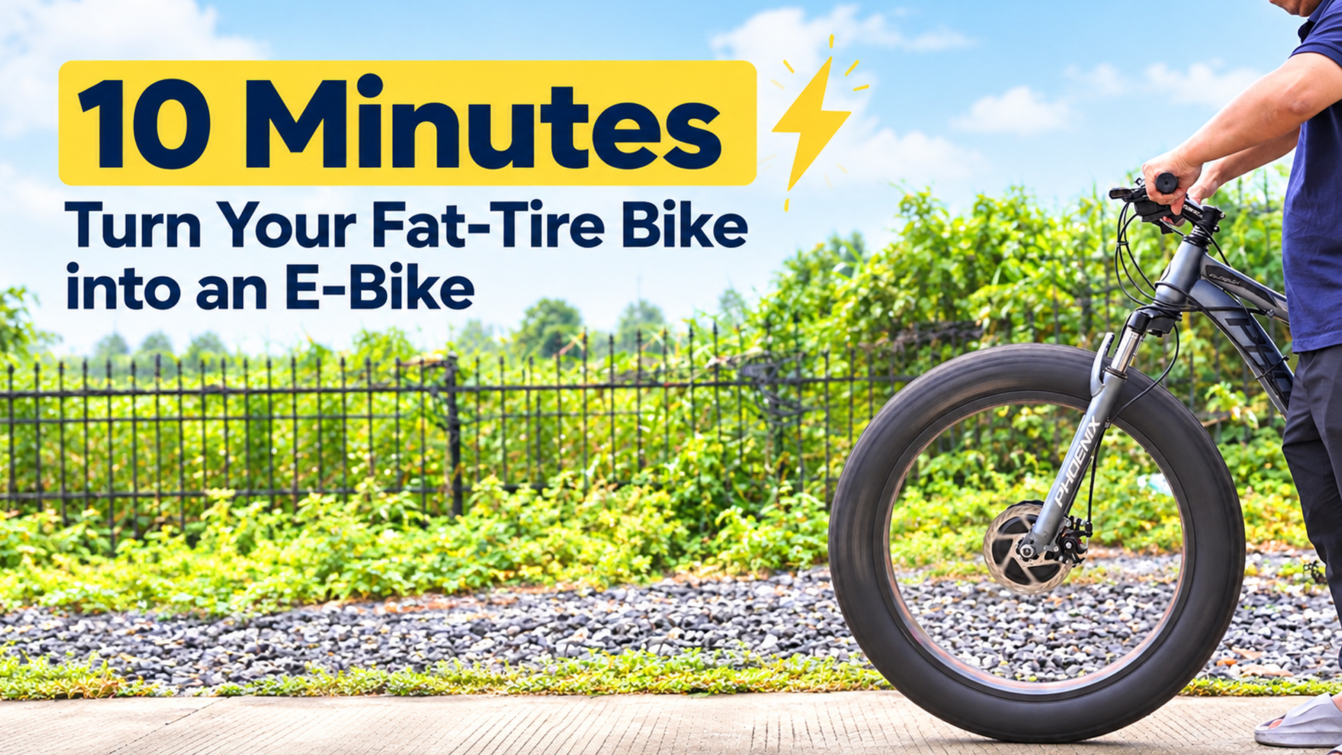 10 MINUTES to Turn a Fat-Tire Bike Into an E-Bike