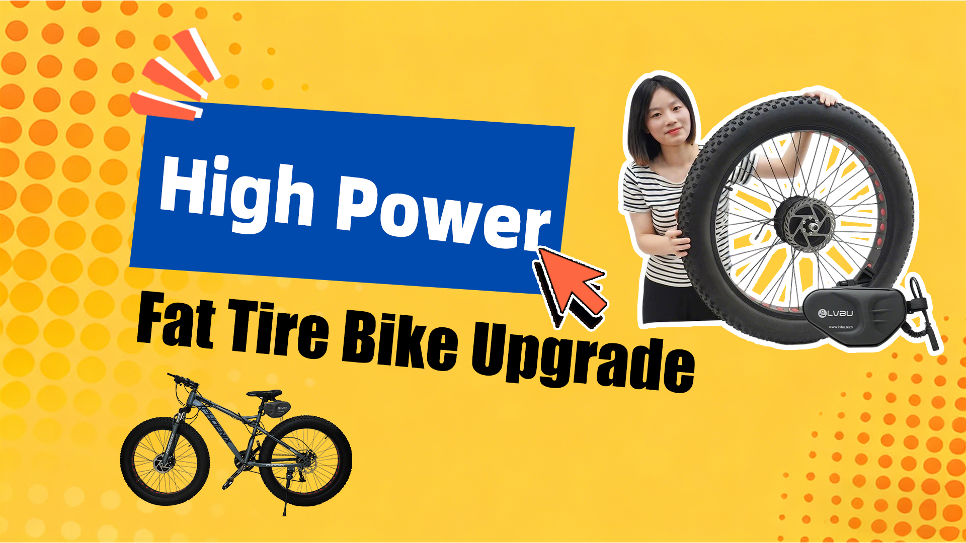 350W Fat Bike Ebike Kit Full Setup