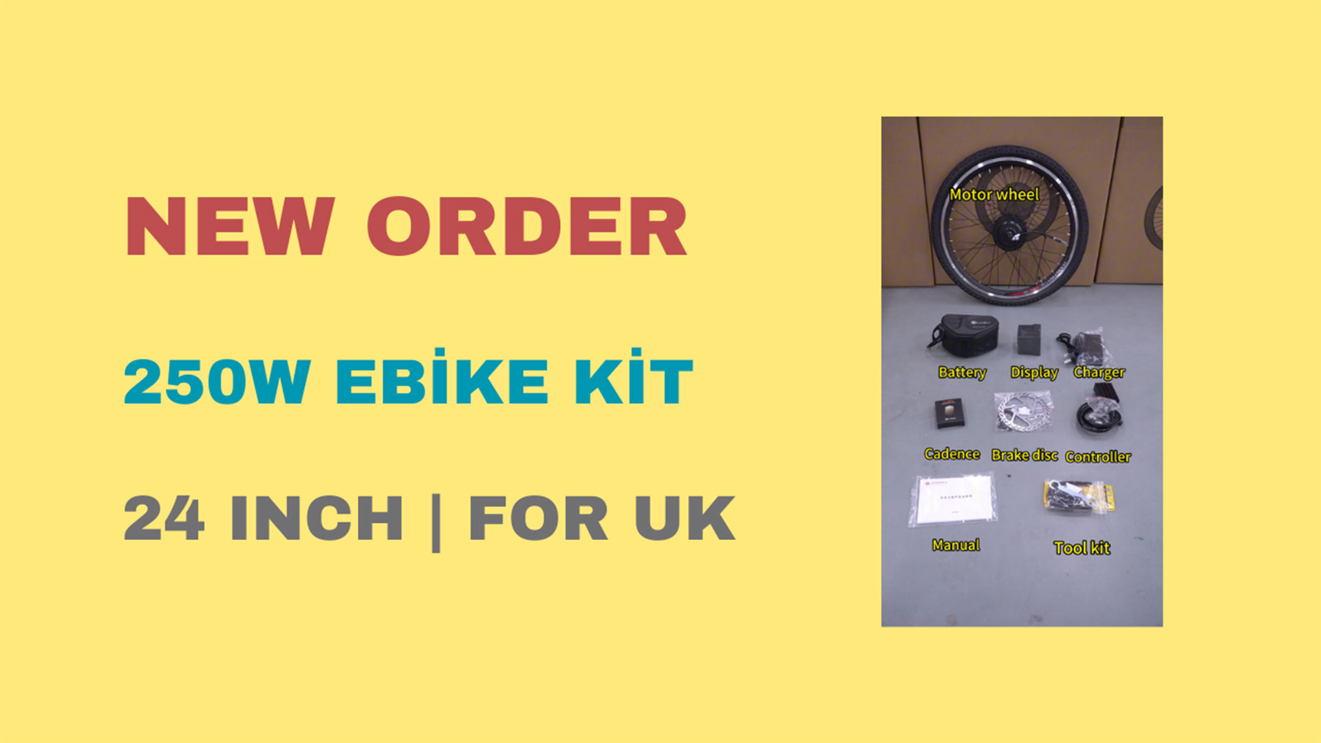 250W Ebike Kit for City Bike | 24 Inch | UK Customer Order
