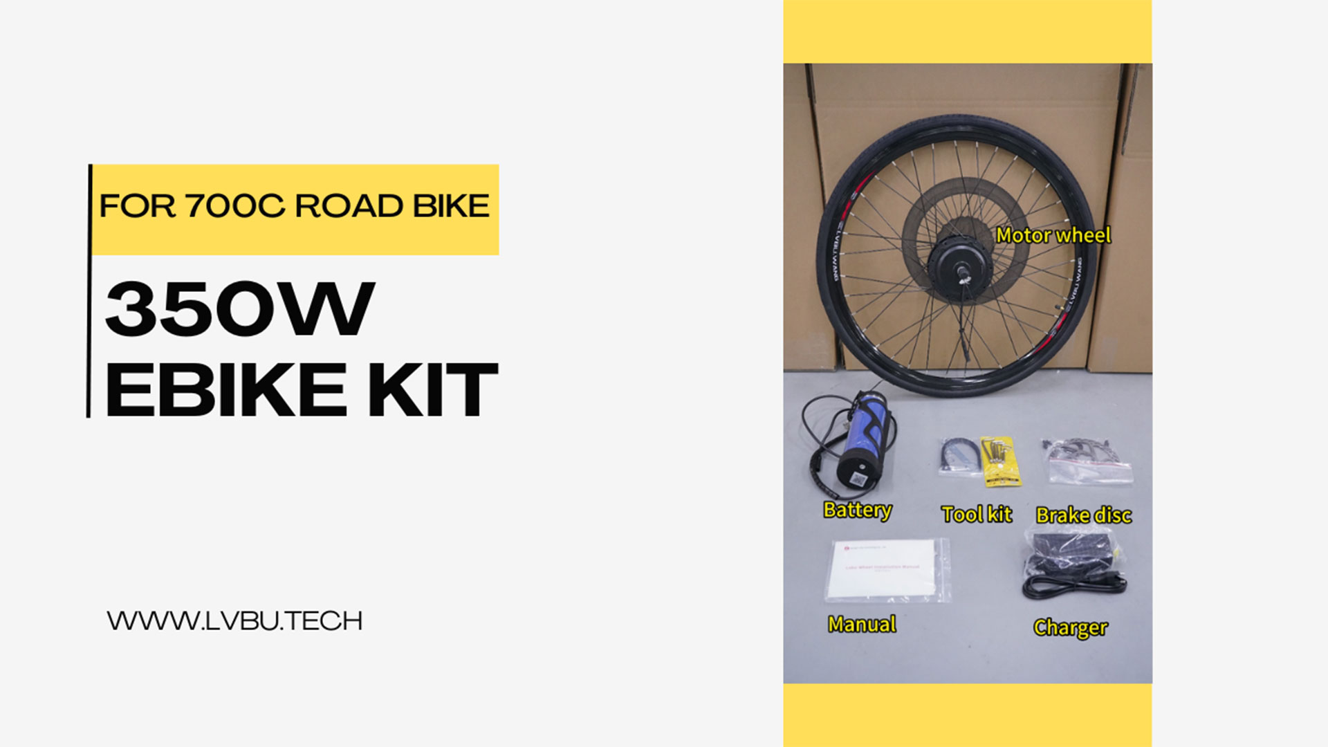 350W E-Bike Kit for 700C Road Bike Shipped to Sweden