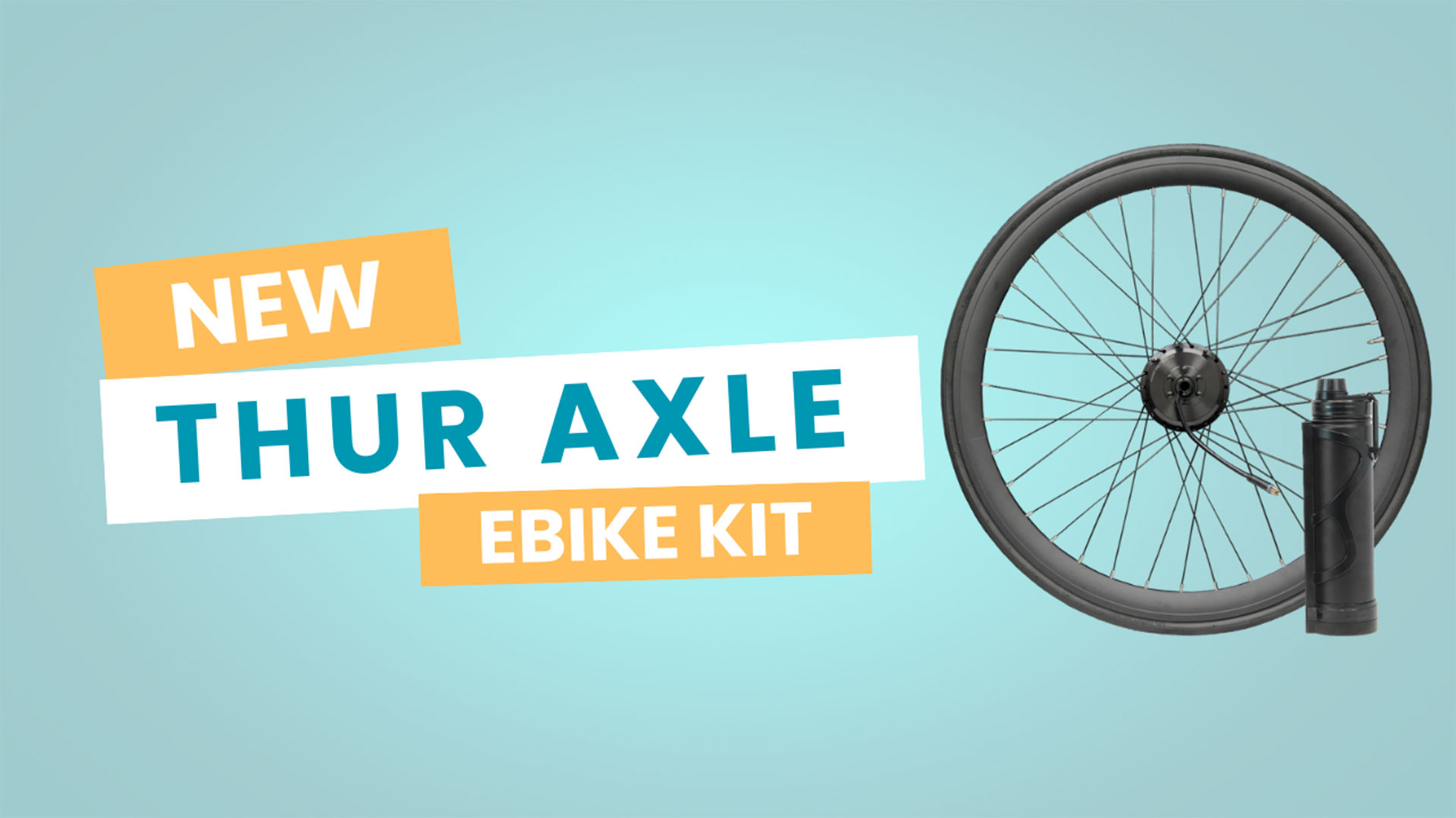 Custom 700C Thru Axle EBike Conversion Kit with 250W Rear Motor & 9Ah Bottle Battery!