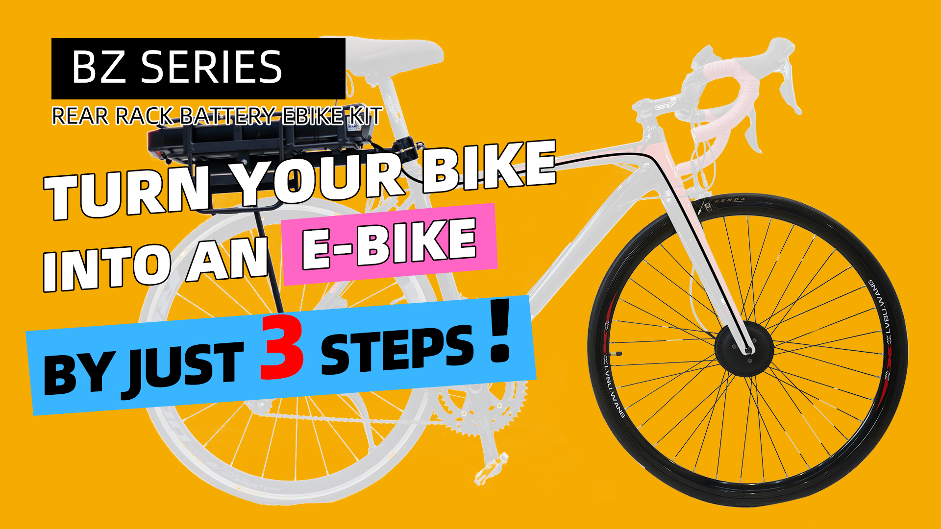 Rear Rack Ebike Kit ‖ BZ-V Installation video ‖ Turn Your Bike into an Ebike by Just 3 Steps!