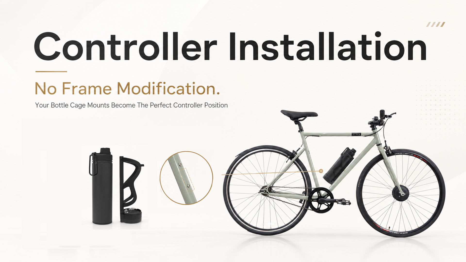 No Drilling?! This E-Bike Kit Uses Your Bike's Existing Mounts