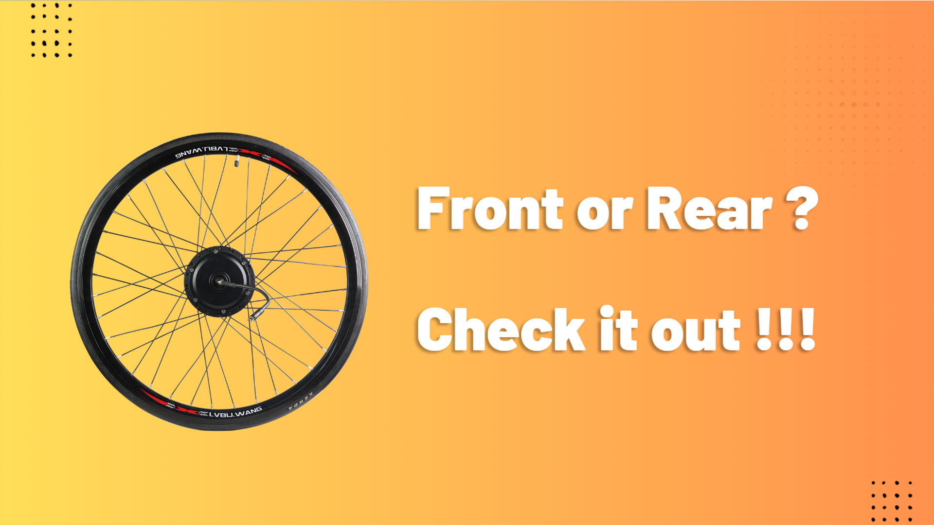 Front Hub vs Rear Hub E-Bike Motor Test