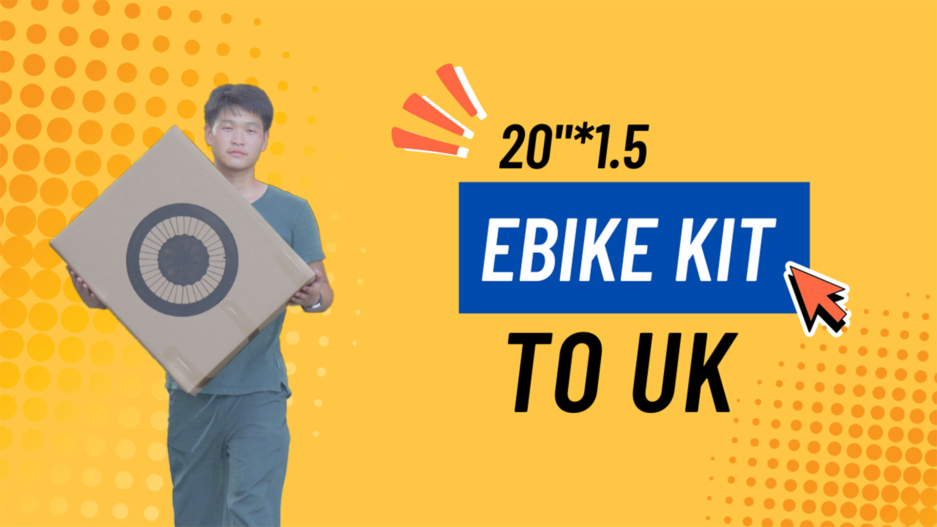 20 Inch EBike Conversion Kit with Bottle Battery & Bluetooth Display | Shipping to the UK