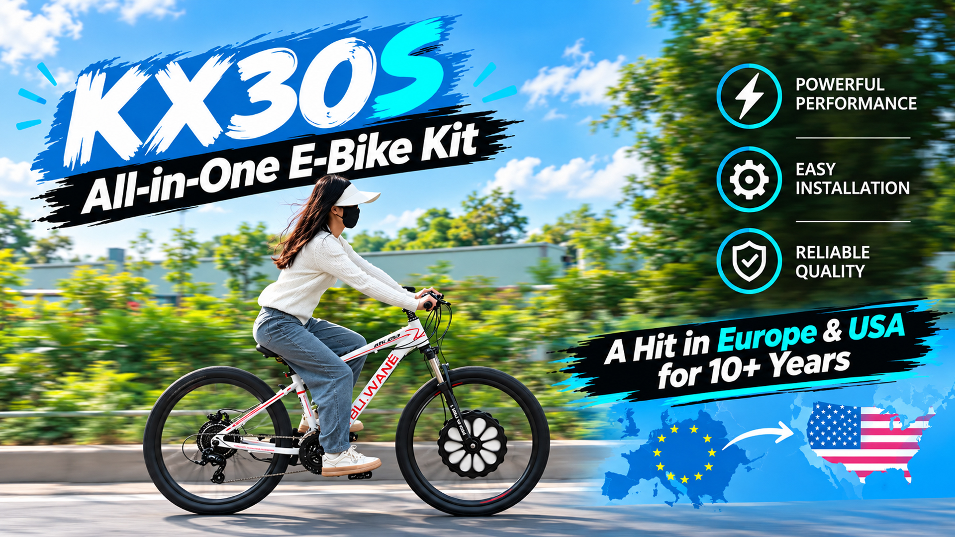 A Hit in Europe & USA for 10+ Years | KX30S All-in-One E-Bike Kit