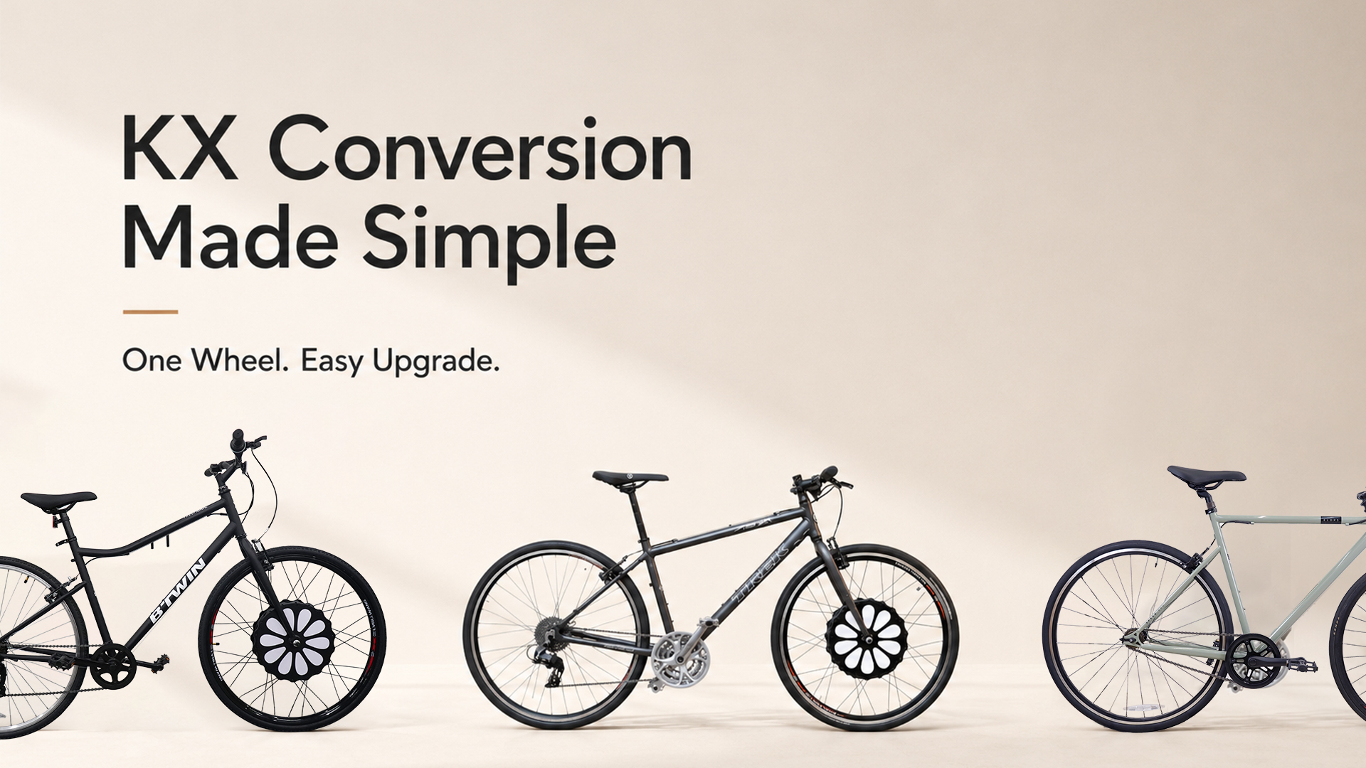 No More Messy Cables!  KX All-in-One Wheel Conversion Kit
