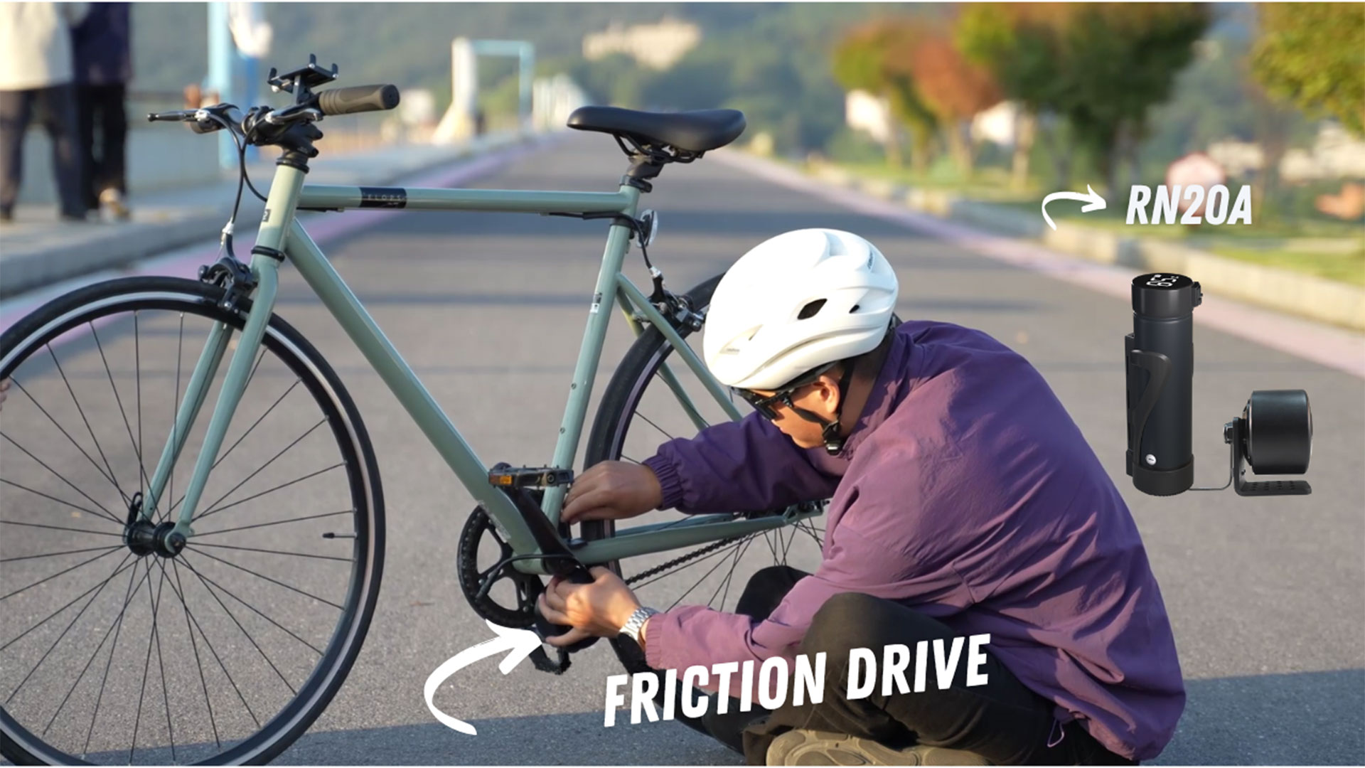 Friction Drive E-Bike Conversion Kit Review | LVBU RN20A 250W 6Ah Unboxing & Test Ride