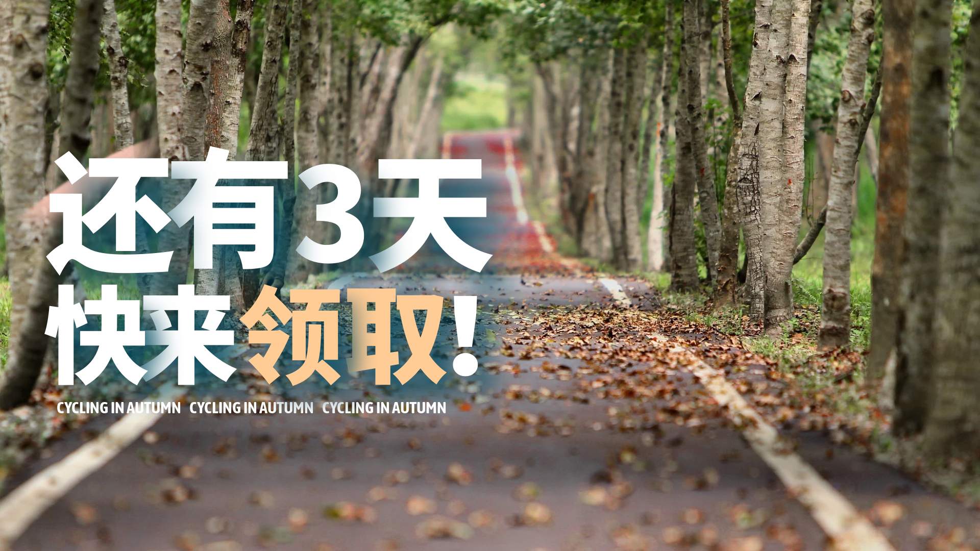 还有3天截止，快来领取你的秋日骑行礼！